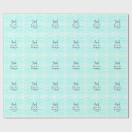 Papel De Presente Pastel green baby in bloom monogram baby shower te