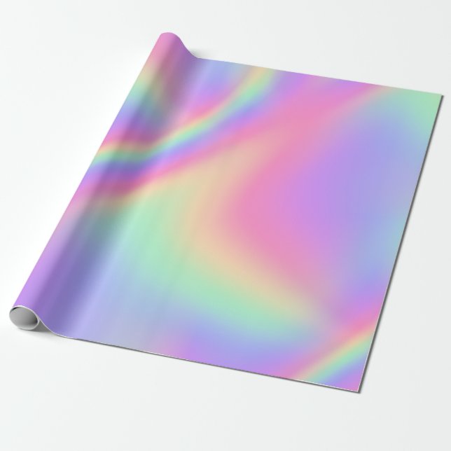 Papel De Presente pastel holográfico (Desenrolado)