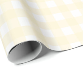 Papel De Presente Pastel Lemon Gingham Wrappaper