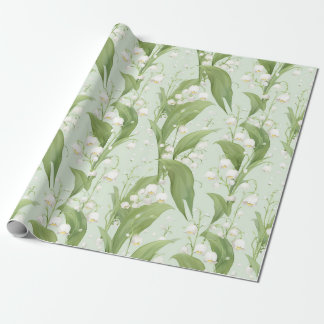 Papel De Presente Pastel Lily do Vale Primavera Floral