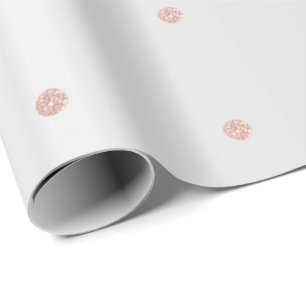 Papel De Presente Pastel nupcial Dourado do rosa cinzento pequeno do