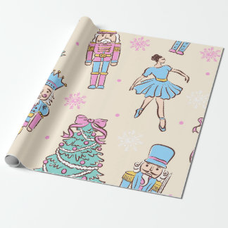 Papel De Presente Pastel Nutcracker Christmas