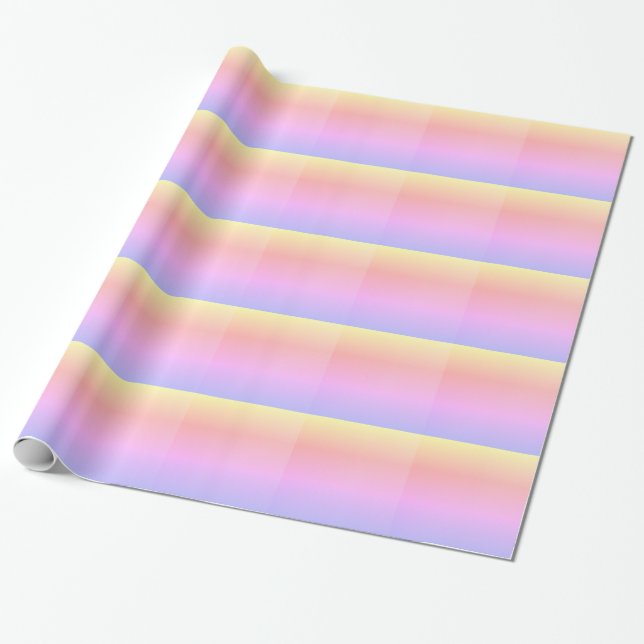 Papel De Presente Pastel Ombre (Desenrolado)