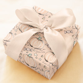 Papel De Presente Pastel Orange Sweet Little Pumpkin Baby