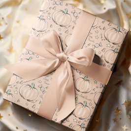 Papel De Presente Pastel Orange Sweet Little Pumpkin Baby