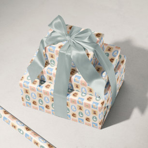 Papel De Presente Pastel Picture Frame Woodland Bebês
