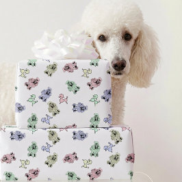 Papel De Presente Pastel Poodles