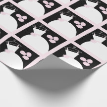 Pastel preto-cola-rosa de Casamento