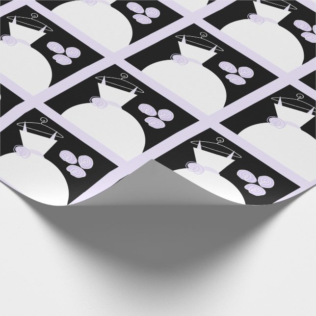 Papel De Presente Pastel preto Purple Casado (Ponta)