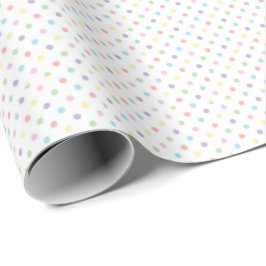 Papel De Presente Pastel Rainbow Polka Dots for Baby Showers