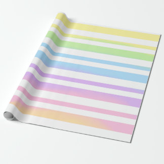 Papel De Presente Pastel Rainbow Stripes Abstrato Blur Art Design