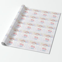 Papel De Presente Pastel Rainbow Tie Dye Birthday