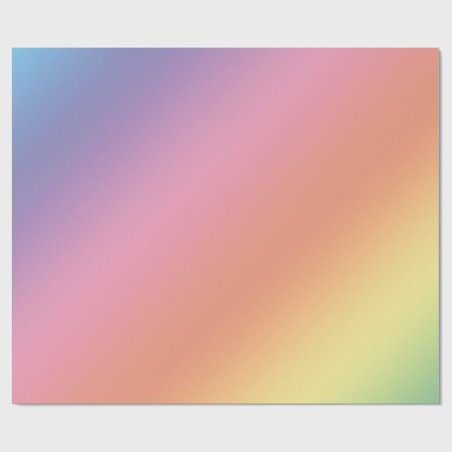 Papel De Presente Pastel Rainbow Wrapping Paper (Aberto)