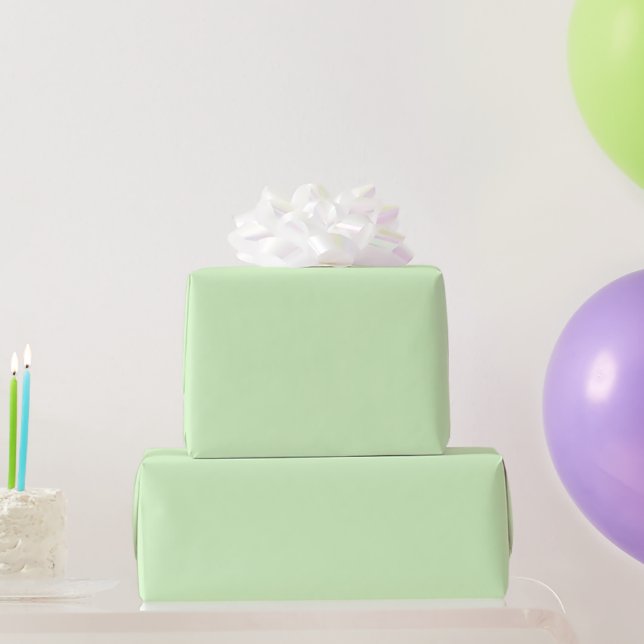 Papel De Presente Pastel Verde  (Presentes para festas)