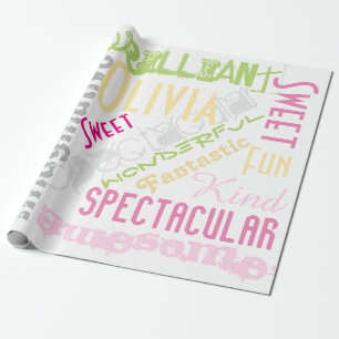 Papel De Presente Pastels macios personalizados impressionantes cada