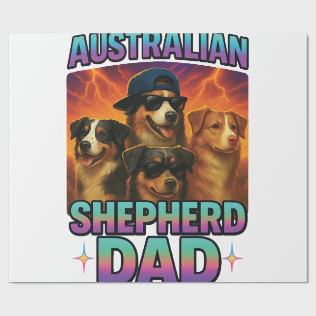 Papel De Presente Pastor Australiano (Aberto)