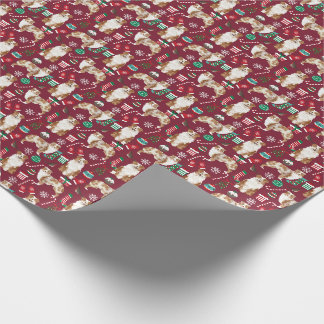 Papel De Presente Pastor Australiano Merle Vermelho Natal Cranberry