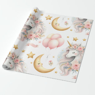 Papel De Presente Pastrl Unicorn