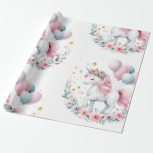 Papel De Presente Pastrl Unicorn