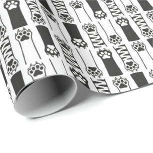 Papel De Presente Patas de Gato