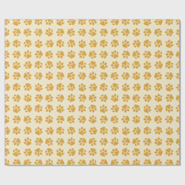 Papel De Presente Patas de Natal Clássico Dourado