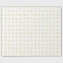 Papel De Presente Patas de Natal Marfim Clássico