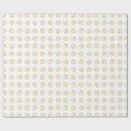 Papel De Presente Patas de Natal Marfim Vintage