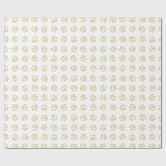 Papel De Presente Patas de Natal Marfim Vintage (Aberto)