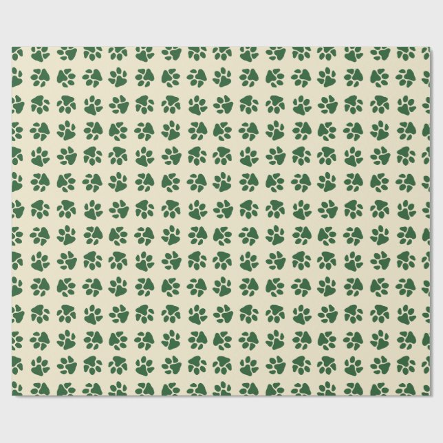 Papel De Presente Patas de Natal Verde Clássico (Aberto)