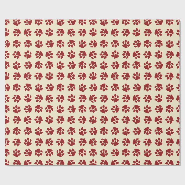 Papel De Presente Patas de Natal Vermelho Clássico (Aberto)