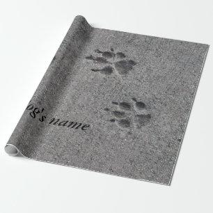 Papel De Presente Patas do animal de estimação no cimento - sempre