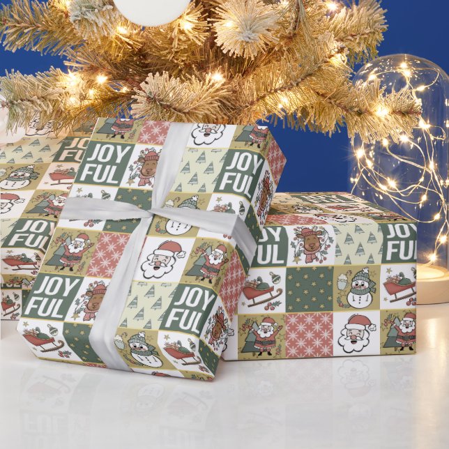 Papel De Presente Patches de Natal (Feriados)