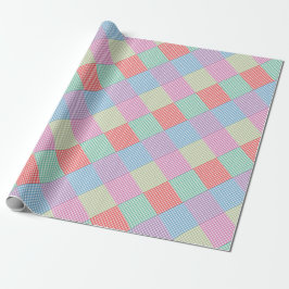 Papel De Presente Patchwork Angled Gingham