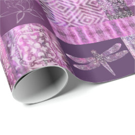 Papel De Presente Patina roxo: Mosaico