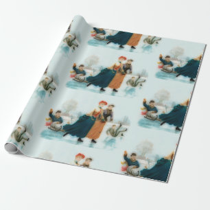 Papel De Presente Patinação no gelo na Noruega - gráficos vindimo