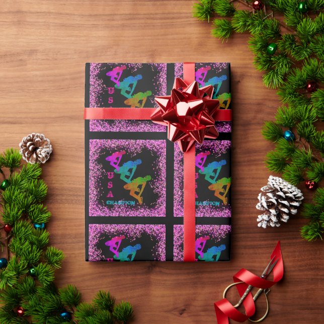 PAPEL DE PRESENTE PATINAÇÃO OLÍMPICA  (Presente de Natal)