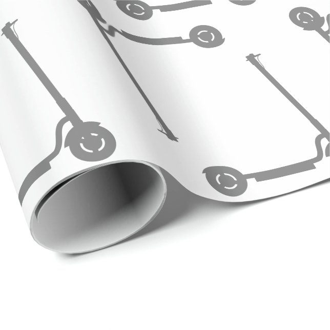 Papel De Presente patinete (Ponta do rolo)