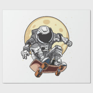 Papel De Presente Patins Astronauta