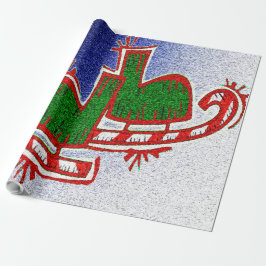 Papel De Presente Patins de Natal -