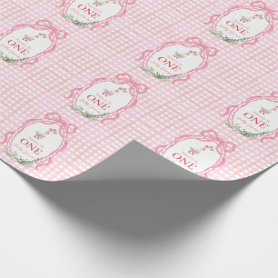 Papel De Presente Pato Bobo Primeiro Aniversário Rosa