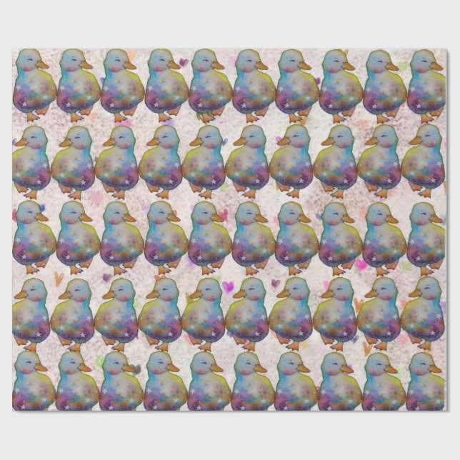 Papel De Presente Pato chamado Arco-íris (Aberto)