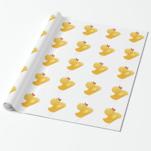 Papel De Presente Pato de Borracha Amarelo