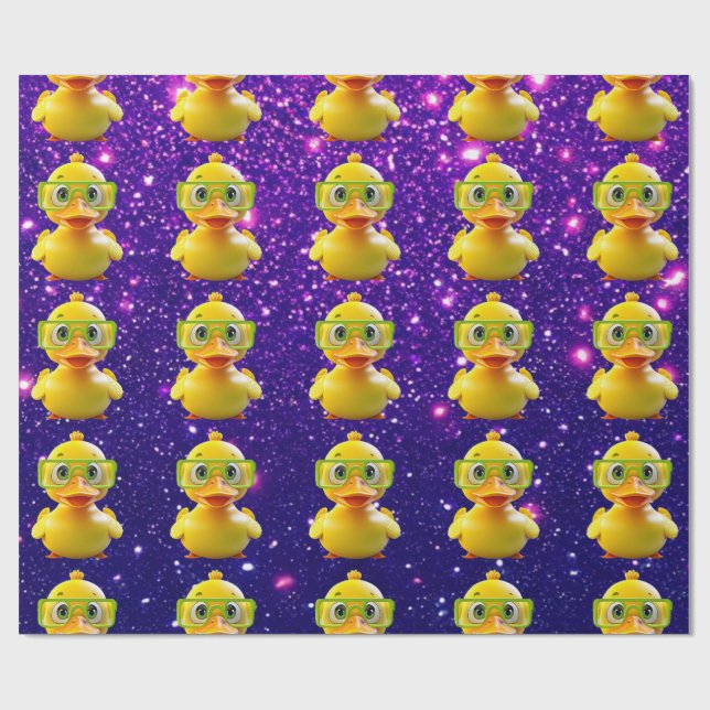 Papel De Presente Pato de Borracha Bonito Charme Tema Inspirado (Aberto)