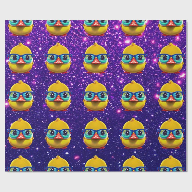 Papel De Presente Pato de Borracha Tema Fofo e Charme Inspirado (Aberto)