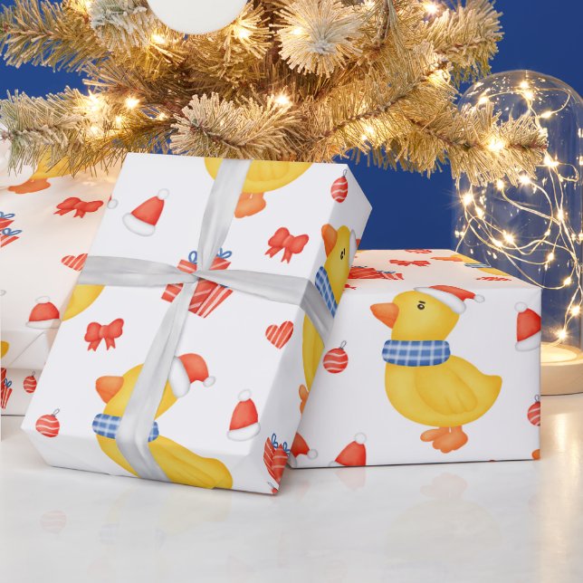 Papel De Presente Pato de Natal, Enfeites e Presentes (Feriados)