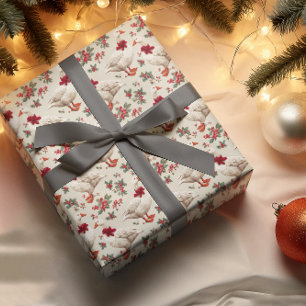 Papel De Presente Pato de Natal Vintage Bobo