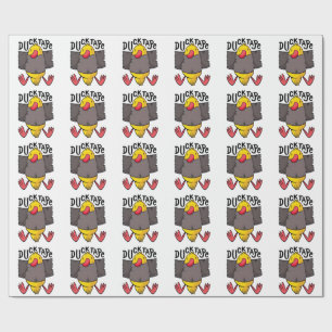 Papel De Presente Pato engraçado kawaii envolto em fita adesiva