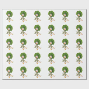 Papel De Presente Pato Fofo com Guarda-chuva de Folha – Primavera Ca