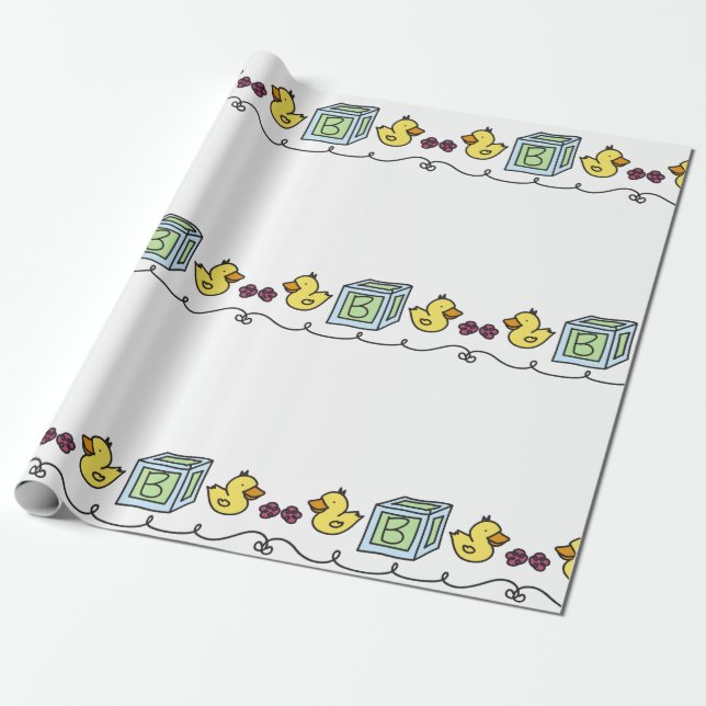 Papel De Presente Patos Bebês (Desenrolado)