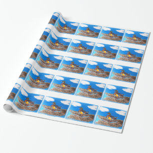 PAPEL DE PRESENTE PATOS DE MADEIRA